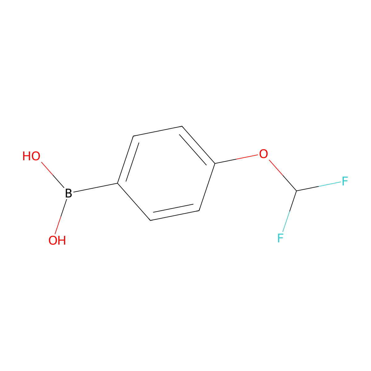 4-(Difluoromethoxy)benzeneboronic acid molecular structure, CAS 688810-12-0