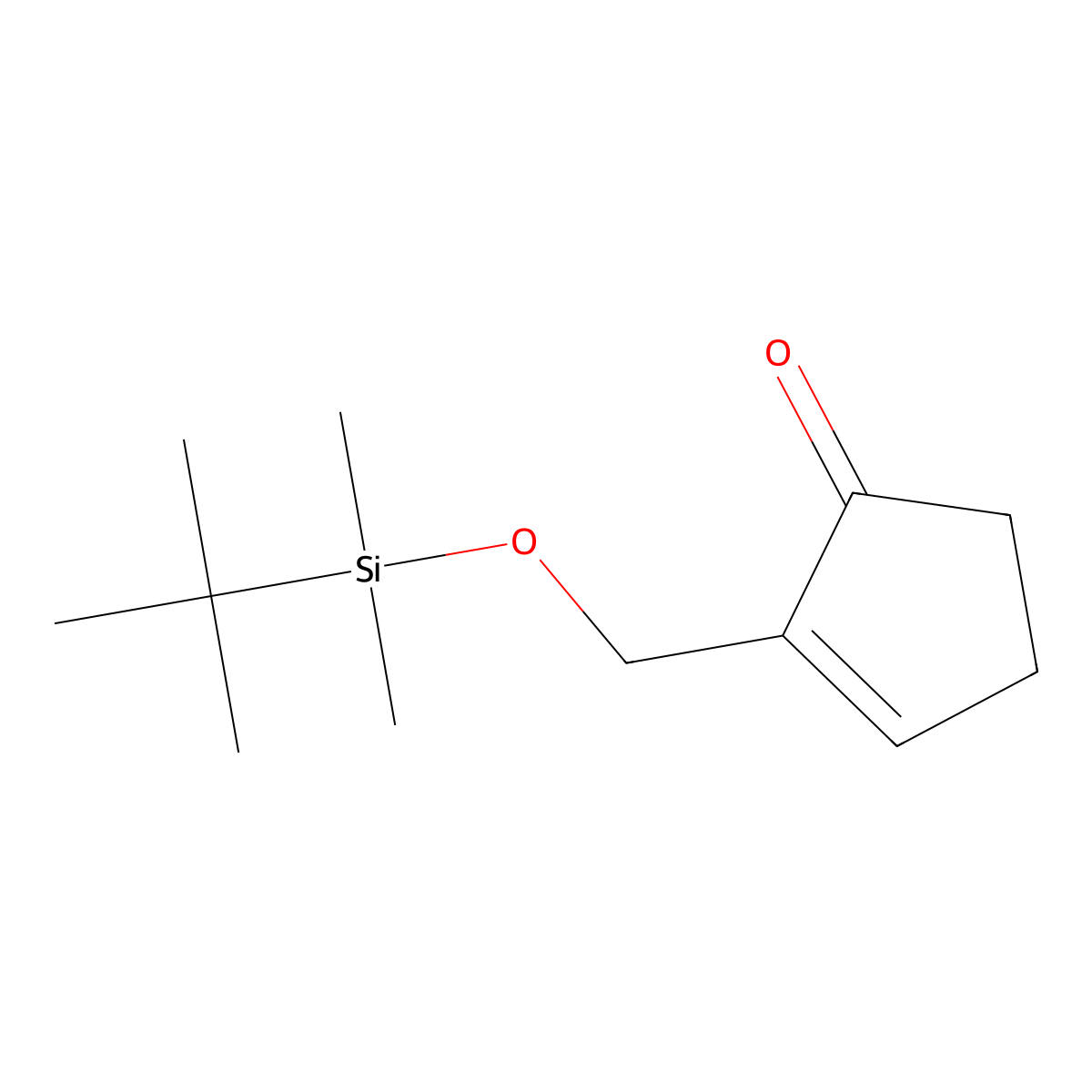 2-(((tert-Butyldimethylsilyl)oxy)methyl)cyclopent-2-enone molecular structure, CAS 68882-72-4