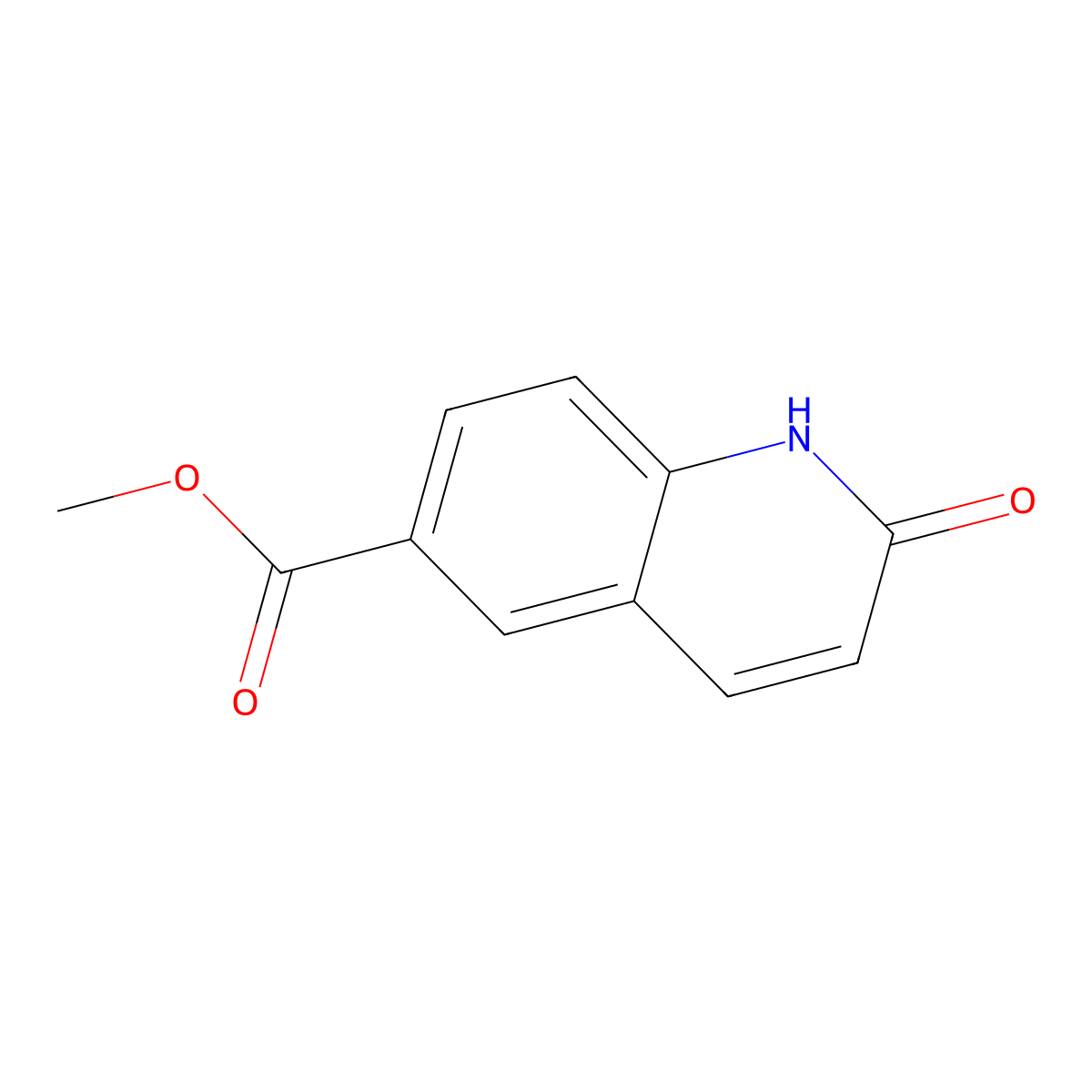 6-Quinolinecarboxylic acid, 1,2-dihydro-2-oxo-, methyl ester molecular structure, CAS 68882-86-0
