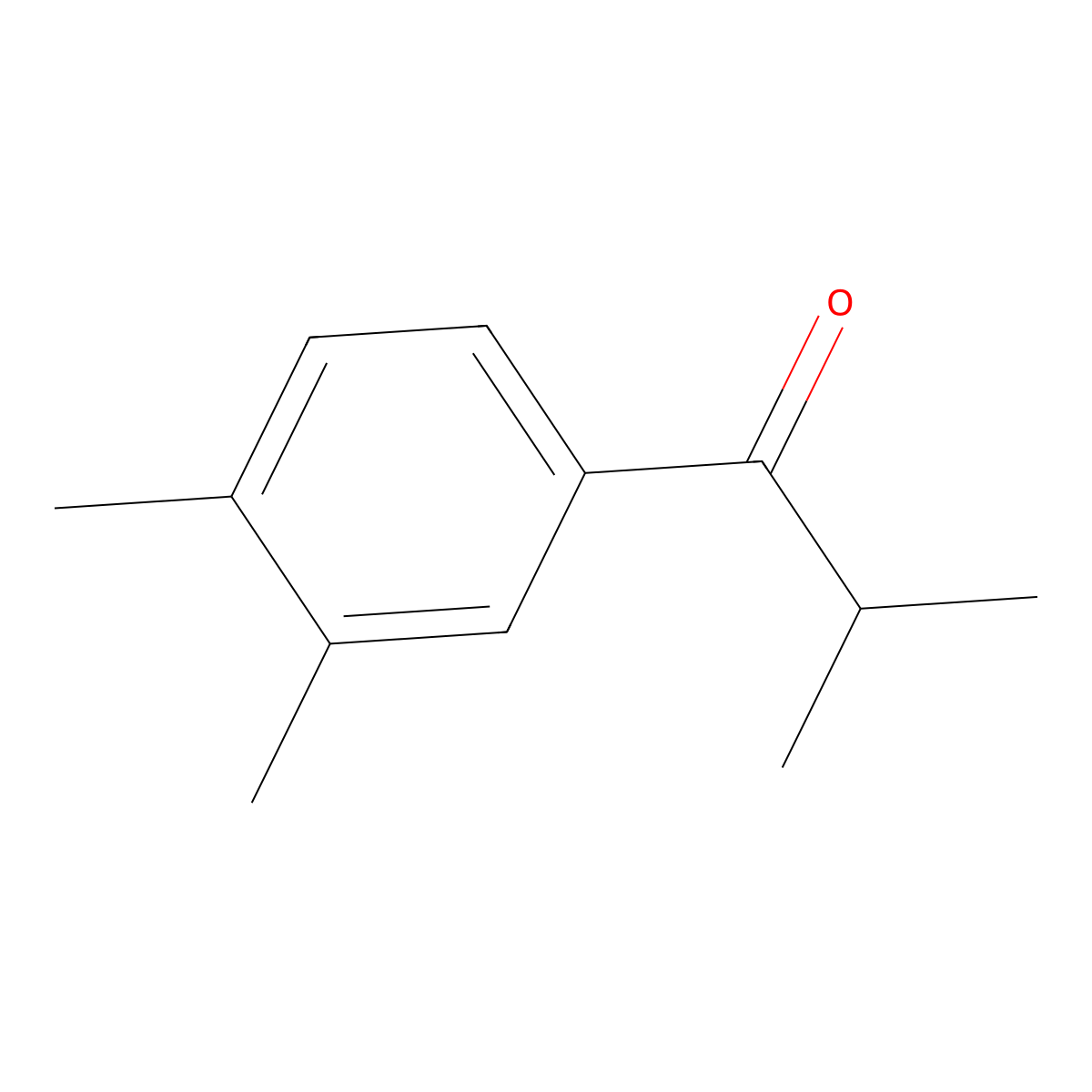1-(3,4-Dimethylphenyl)-2-methylpropan-1-one molecular structure, CAS 68884-85-5