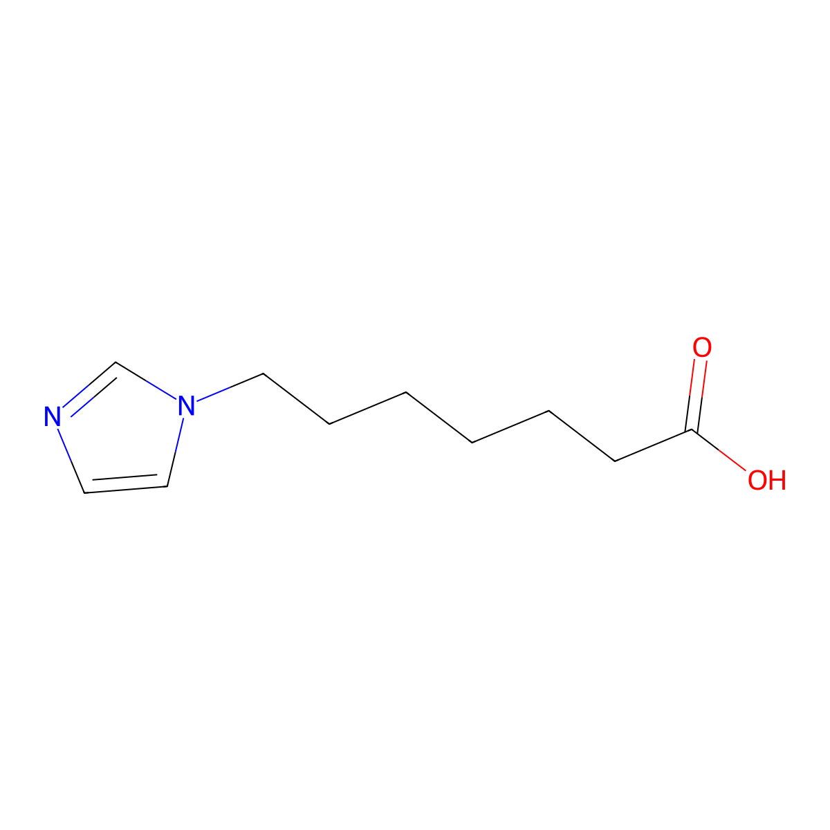 7-(1-Imidazolyl)heptanoic acid molecular structure, CAS 68887-67-2
