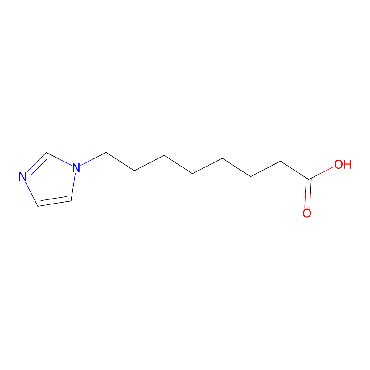 1H-Imidazole-1-octanoic acid molecular structure, CAS 68887-68-3