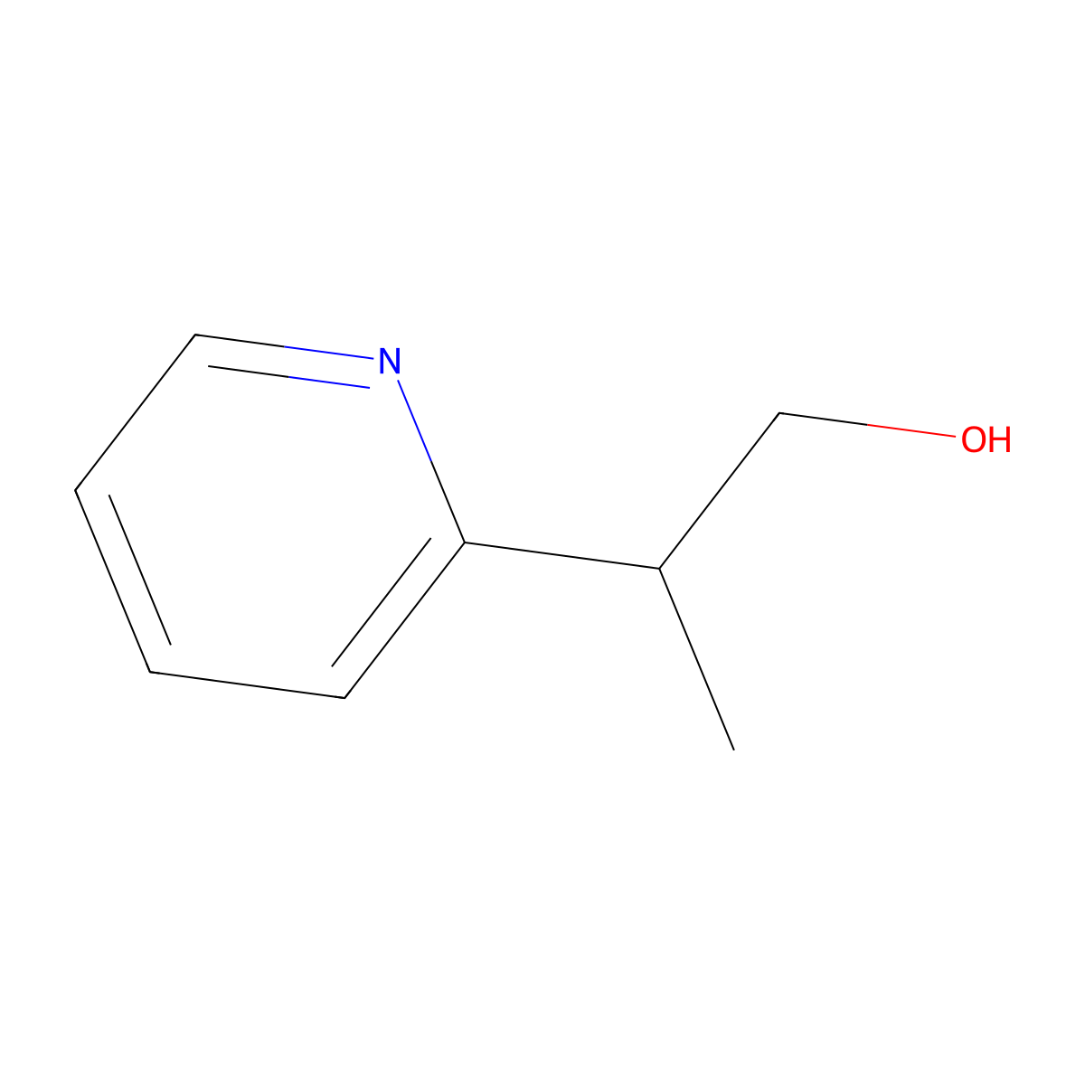 2-(Pyridin-2-yl)propan-1-ol molecular structure, CAS 68888-19-7