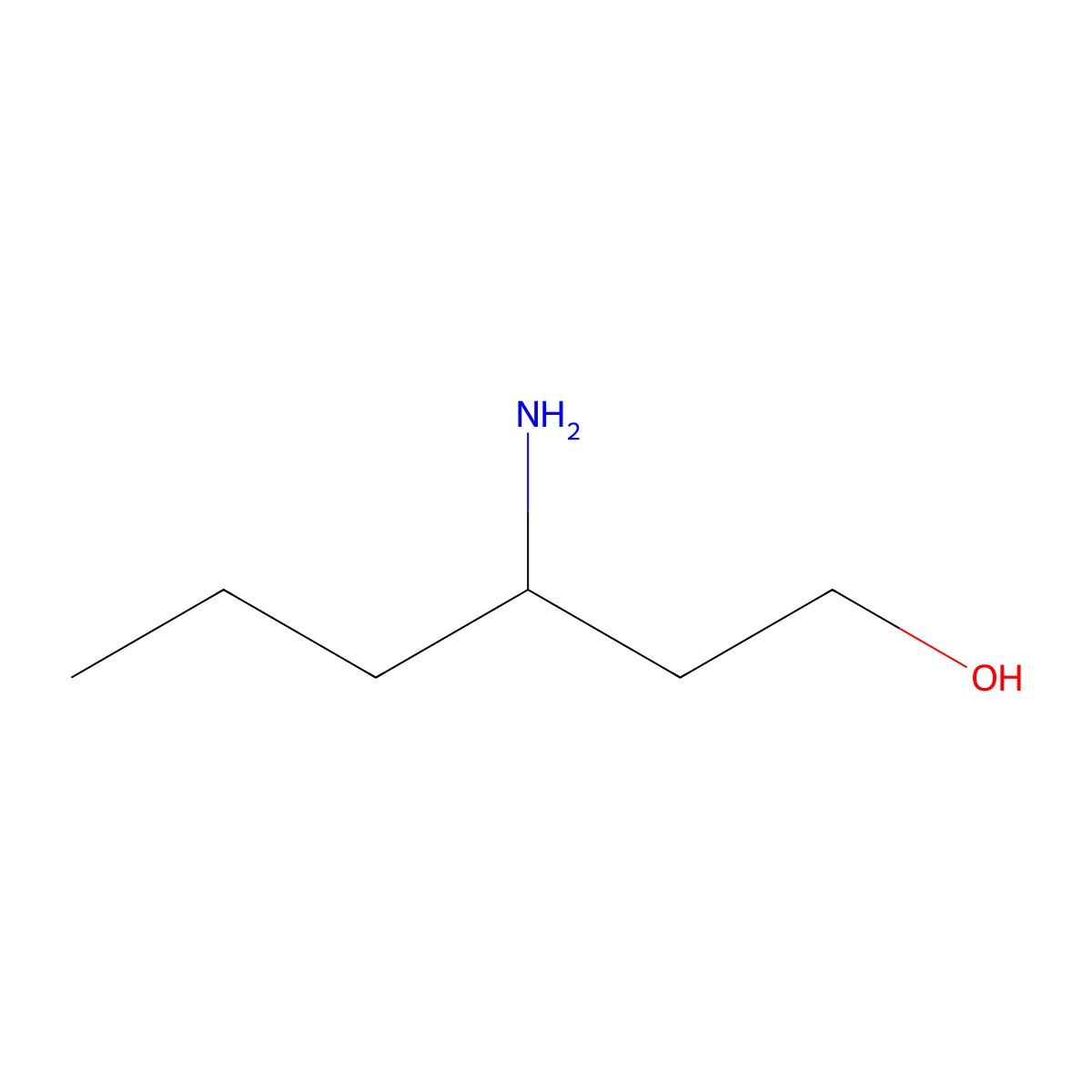 3-Aminohexan-1-ol molecular structure, CAS 68889-61-2