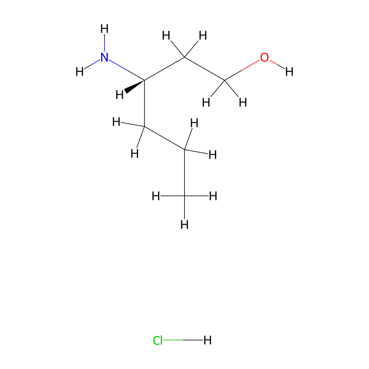 (3S)-3-aminohexan-1-ol hydrochloride molecular structure, CAS 68889-62-3