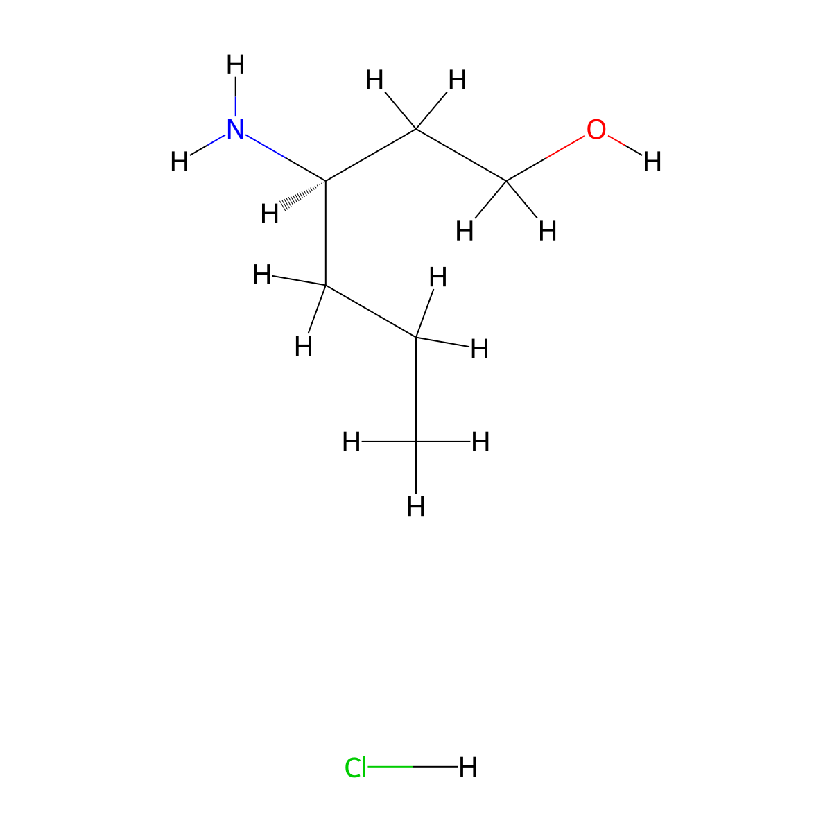 (R)-3-Aminohexan-1-ol hydrochloride molecular structure, CAS 68889-63-4