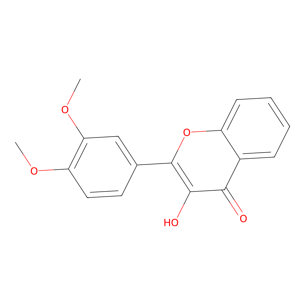 3',4'-Dimethoxyflavonol molecular structure, CAS 6889-80-1