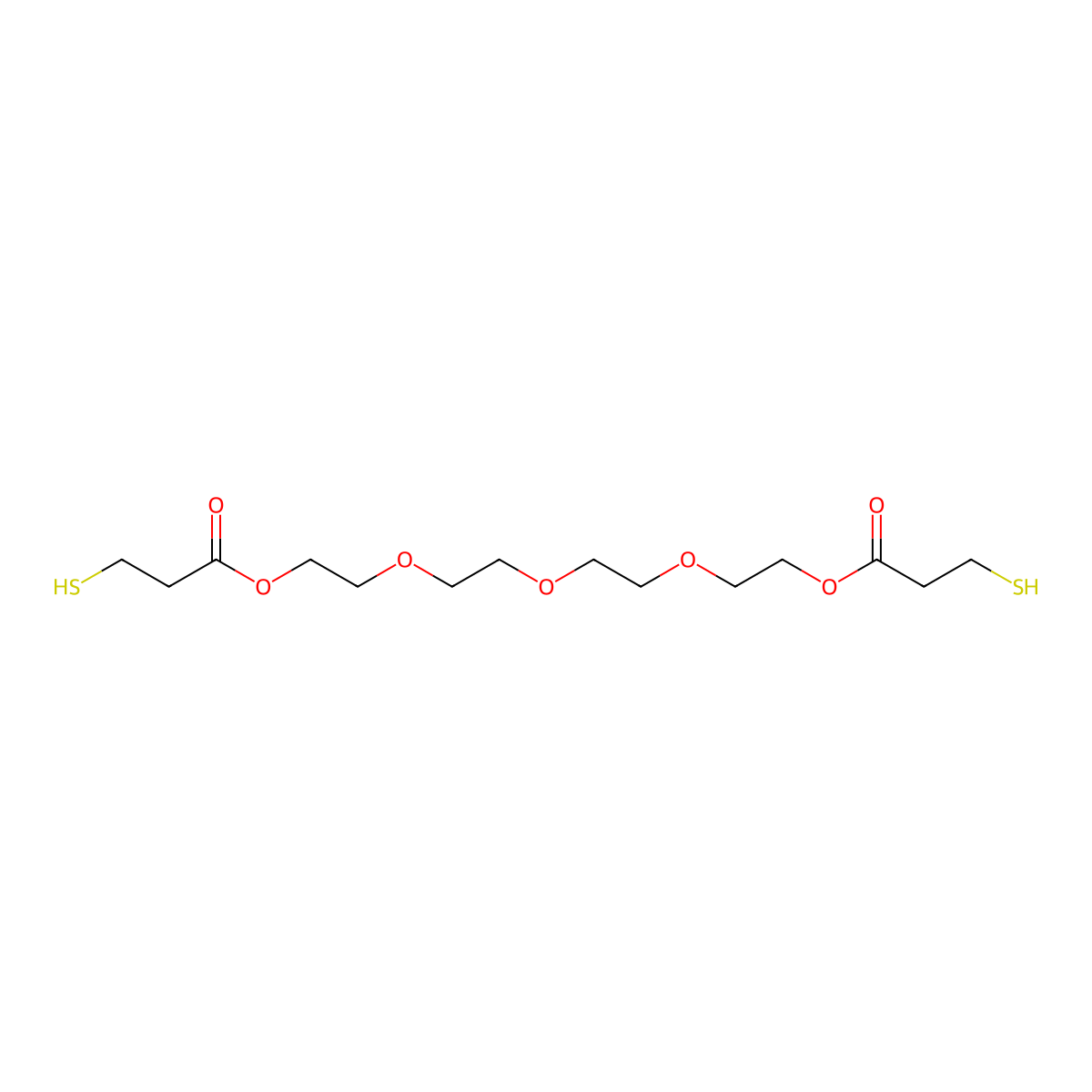 Propanoic acid, 3-mercapto-, 1,1'-[oxybis(2,1-ethanediyloxy-2,1-ethanediyl)] ester molecular structure, CAS 68891-92-9