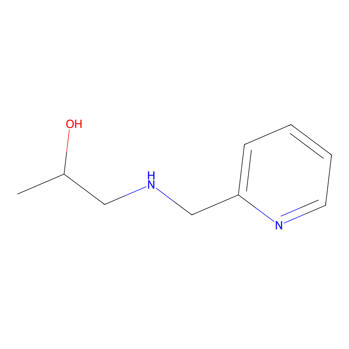 2-Propanol, 1-[(2-pyridinylmethyl)amino]- molecular structure, CAS 68892-16-0