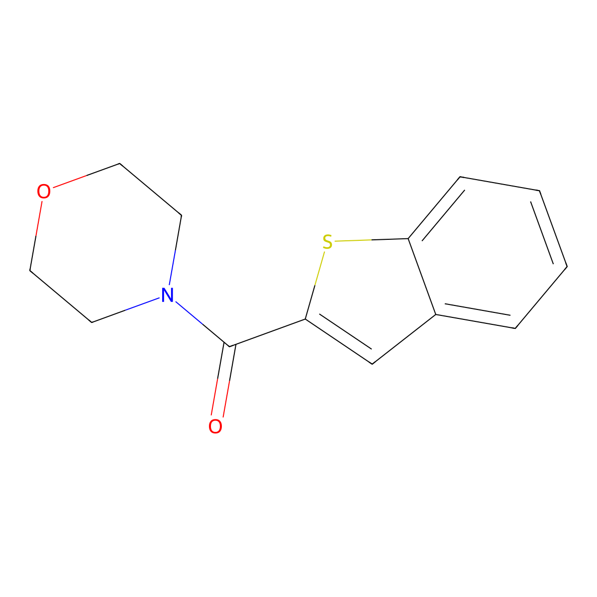 Benzo[b]thiophen-2-yl(morpholino)methanone molecular structure, CAS 68899-44-5