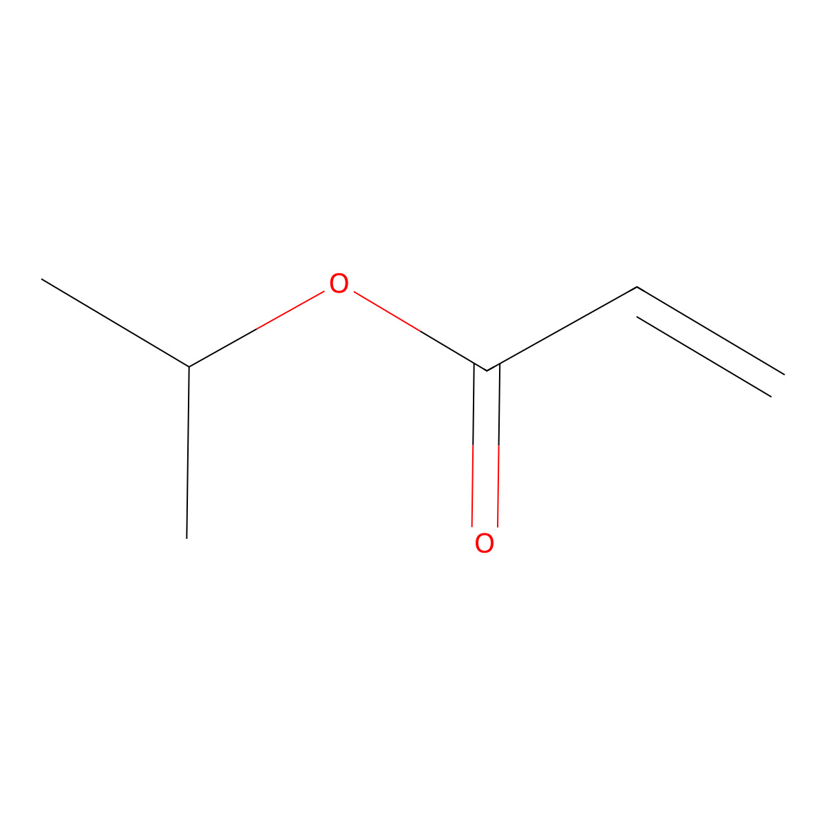 Isopropyl acrylate molecular structure, CAS 689-12-3