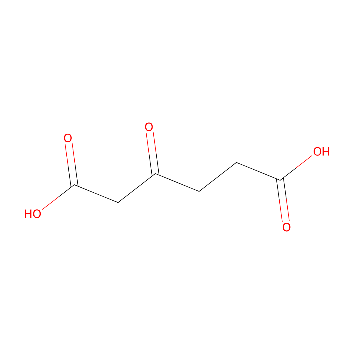 beta-Ketoadipic acid molecular structure, CAS 689-31-6