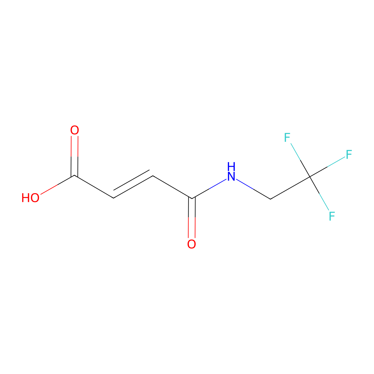 4-Oxo-4-[(2,2,2-trifluoroethyl)amino]but-2-enoic acid molecular structure, CAS 689-45-2