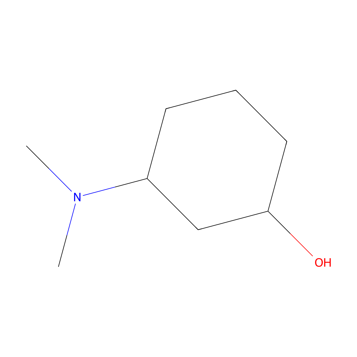 3-(Dimethylamino)cyclohexan-1-ol molecular structure, CAS 6890-03-5