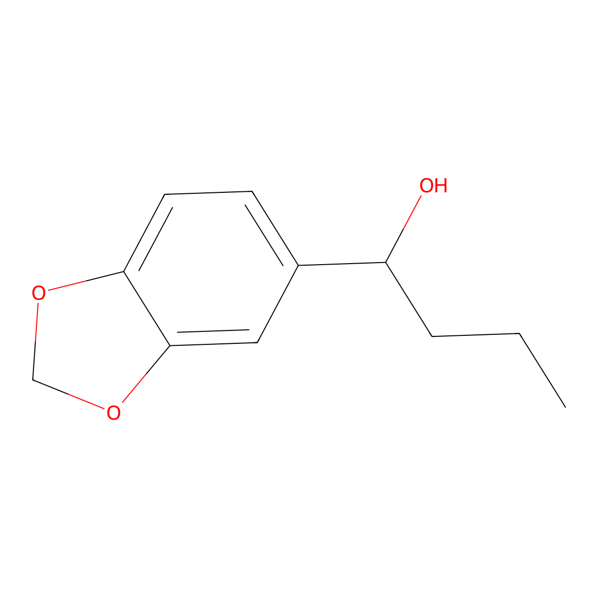 1-(Benzo[d][1,3]dioxol-5-yl)butan-1-ol molecular structure, CAS 6890-31-9