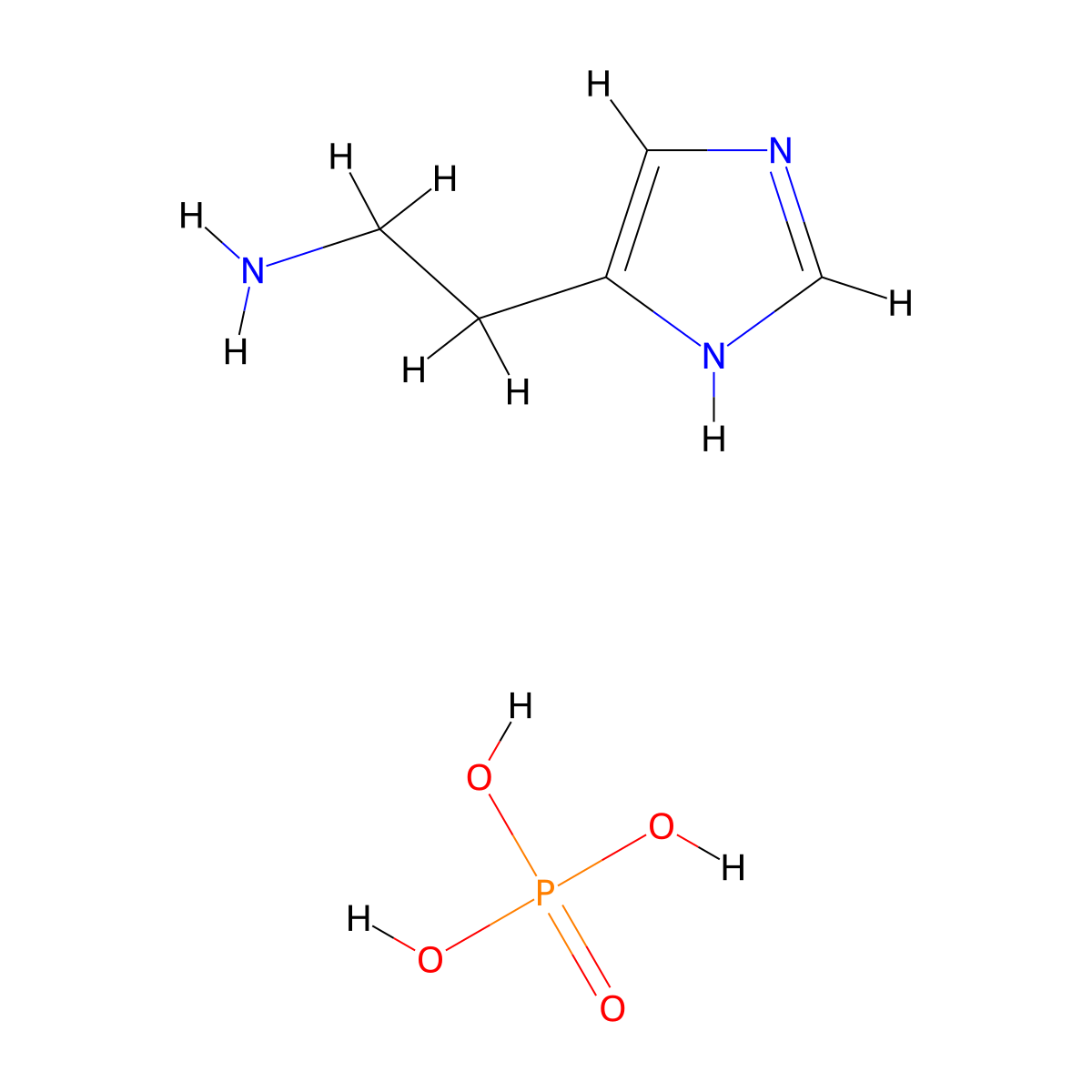 2-(1H-Imidazol-4-yl)ethanamine phosphate molecular structure, CAS 6890-40-0