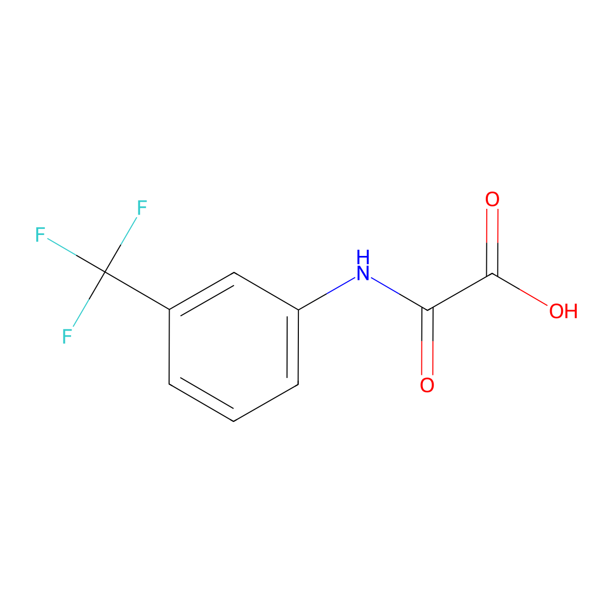 N-(3-Trifluoromethyl-phenyl)-oxalamic acid molecular structure, CAS 6890-83-1