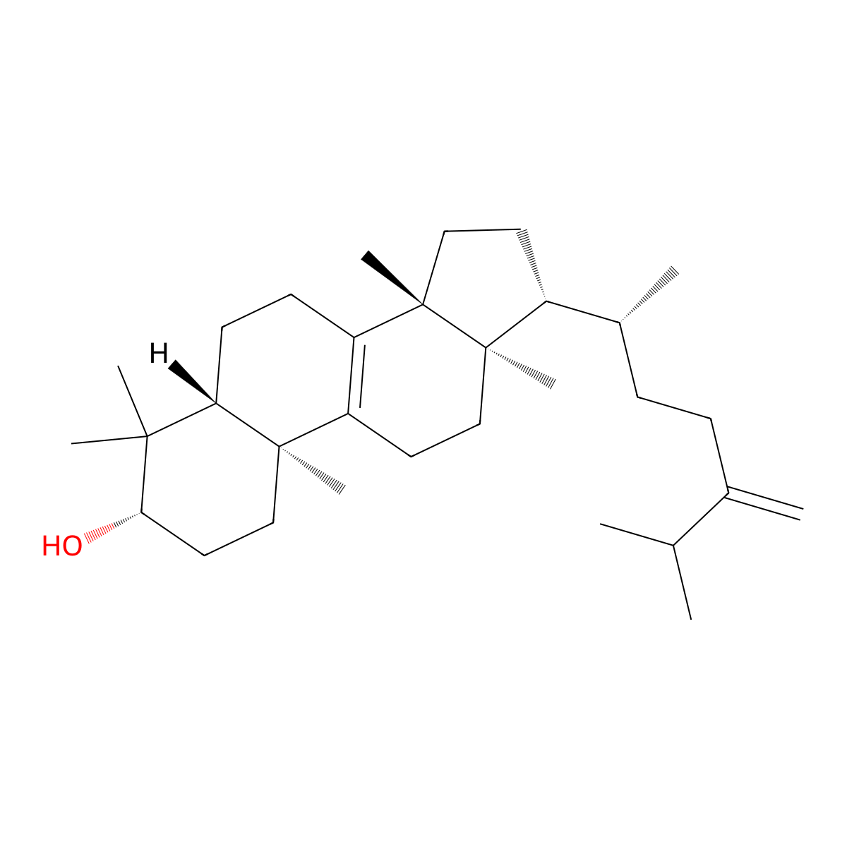 Eburicol molecular structure, CAS 6890-88-6