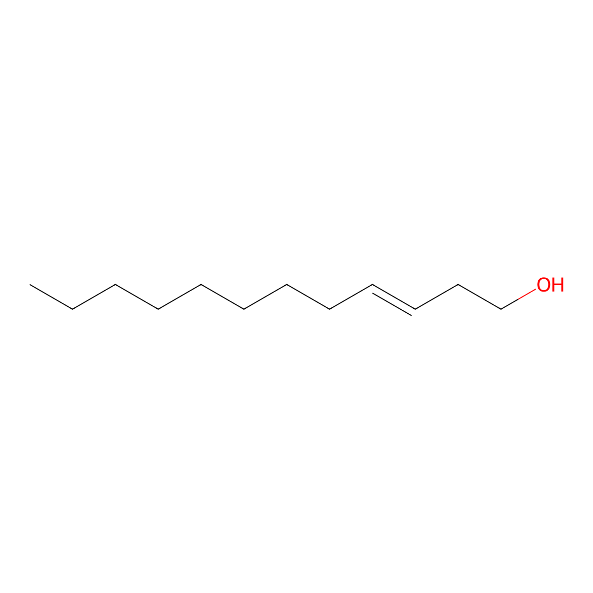 3-Dodecen-1-ol, (3E)- molecular structure, CAS 68900-87-8