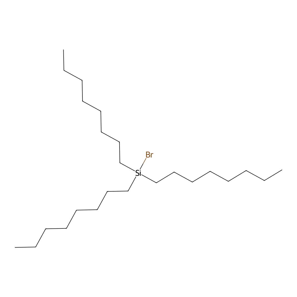Silane, bromotrioctyl- molecular structure, CAS 68900-90-3