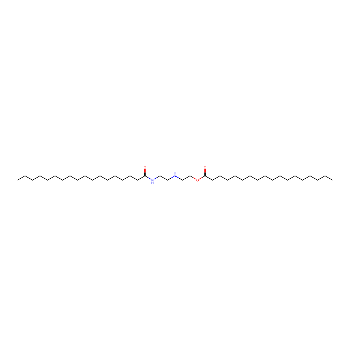 Octadecanoic acid, 2-[[2-[(1-oxooctadecyl)amino]ethyl]amino]ethyl ester molecular structure, CAS 68900-94-7
