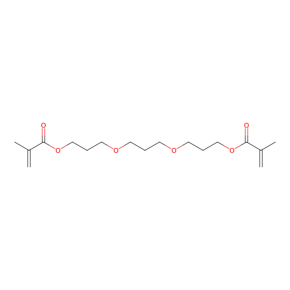 2-Propenoic acid, 2-methyl-, 1,1'-(1,3-propanediylbis(oxy-3,1-propanediyl)) ester molecular structure, CAS 68901-06-4