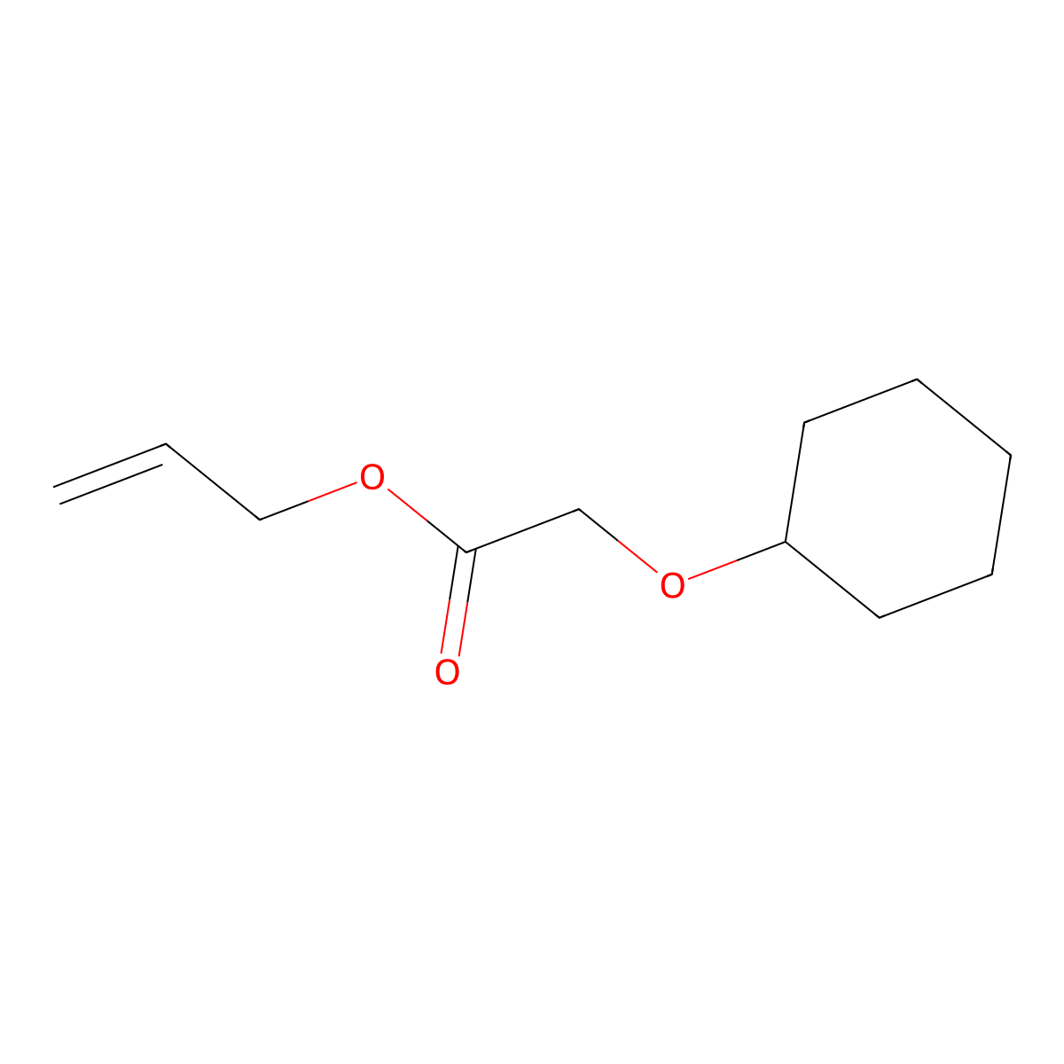 Allyl cyclohexyloxyacetate molecular structure, CAS 68901-15-5