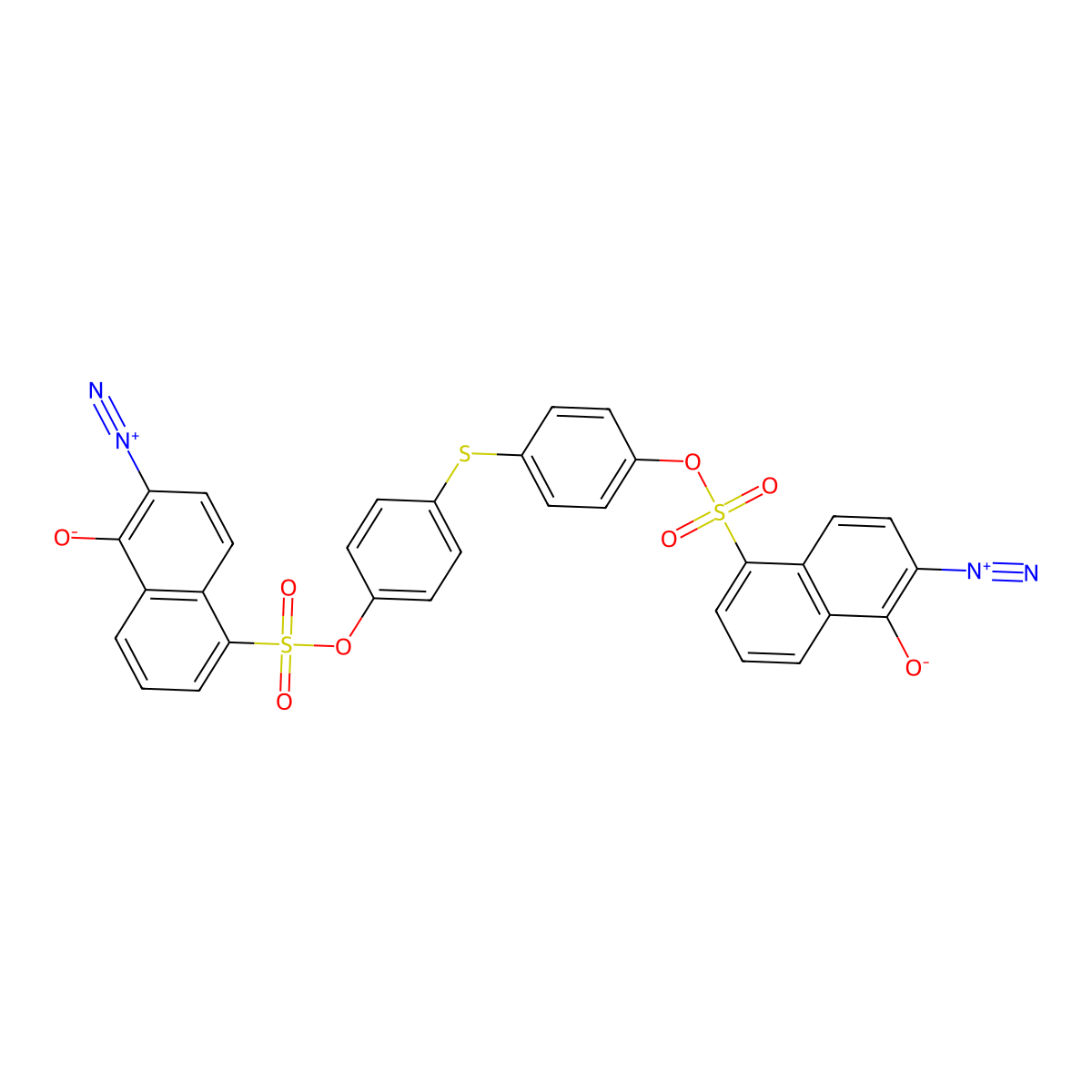 1-Naphthalenesulfonic acid, 6-diazo-5,6-dihydro-5-oxo-, 1,1'-(thiodi-4,1-phenylene) ester molecular structure, CAS 68901-24-6