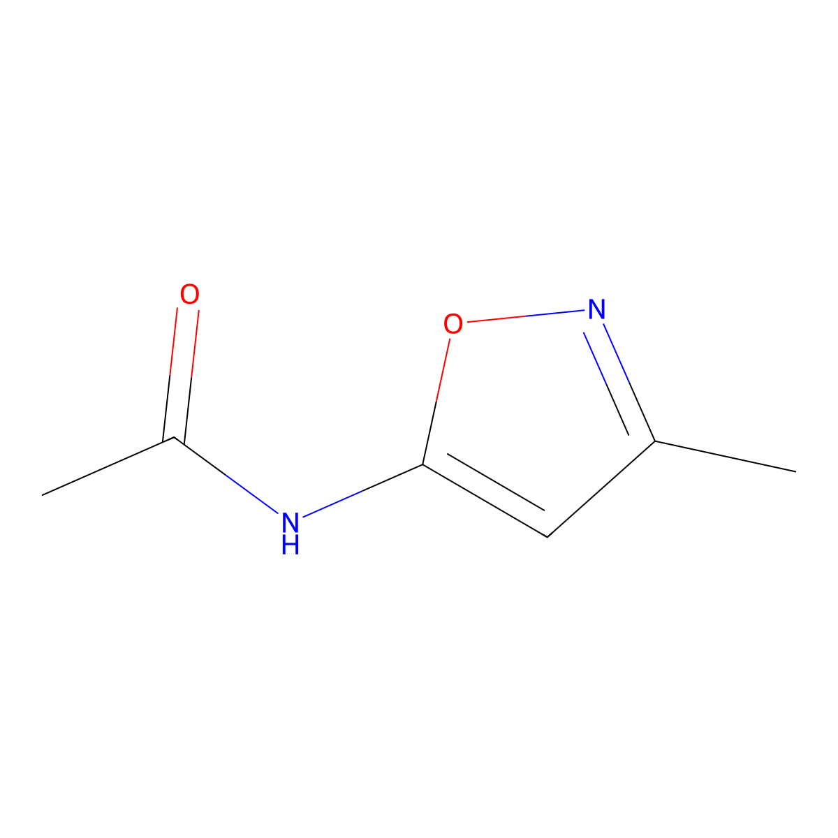N1-(3-methyl-5-isoxazolyl)acetamide molecular structure, CAS 68901-49-5