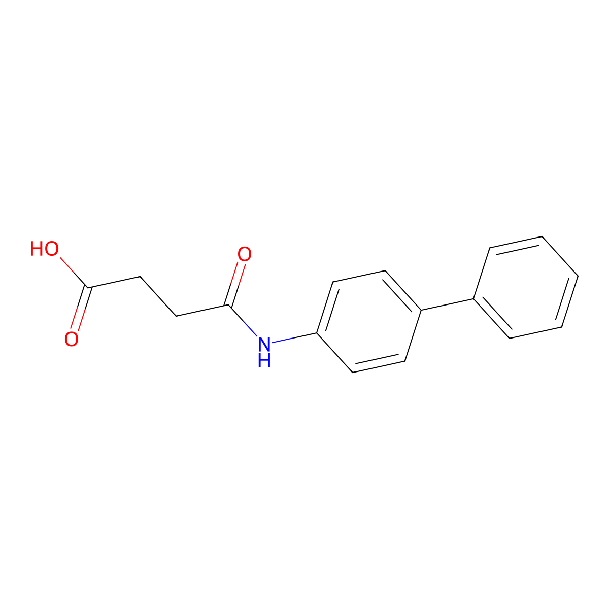 4-Oxo-4-(4-phenylanilino)butanoic acid molecular structure, CAS 68905-79-3