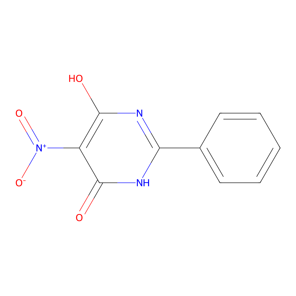 5-Nitro-2-phenyl-4,6-pyrimidinediol molecular structure, CAS 68905-99-7