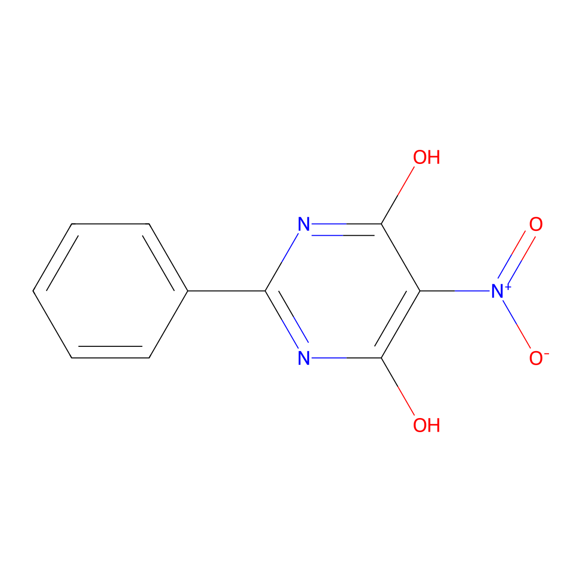 5-Nitro-2-phenyl-4,6-pyrimidinediol molecular structure, CAS 68905-99-7