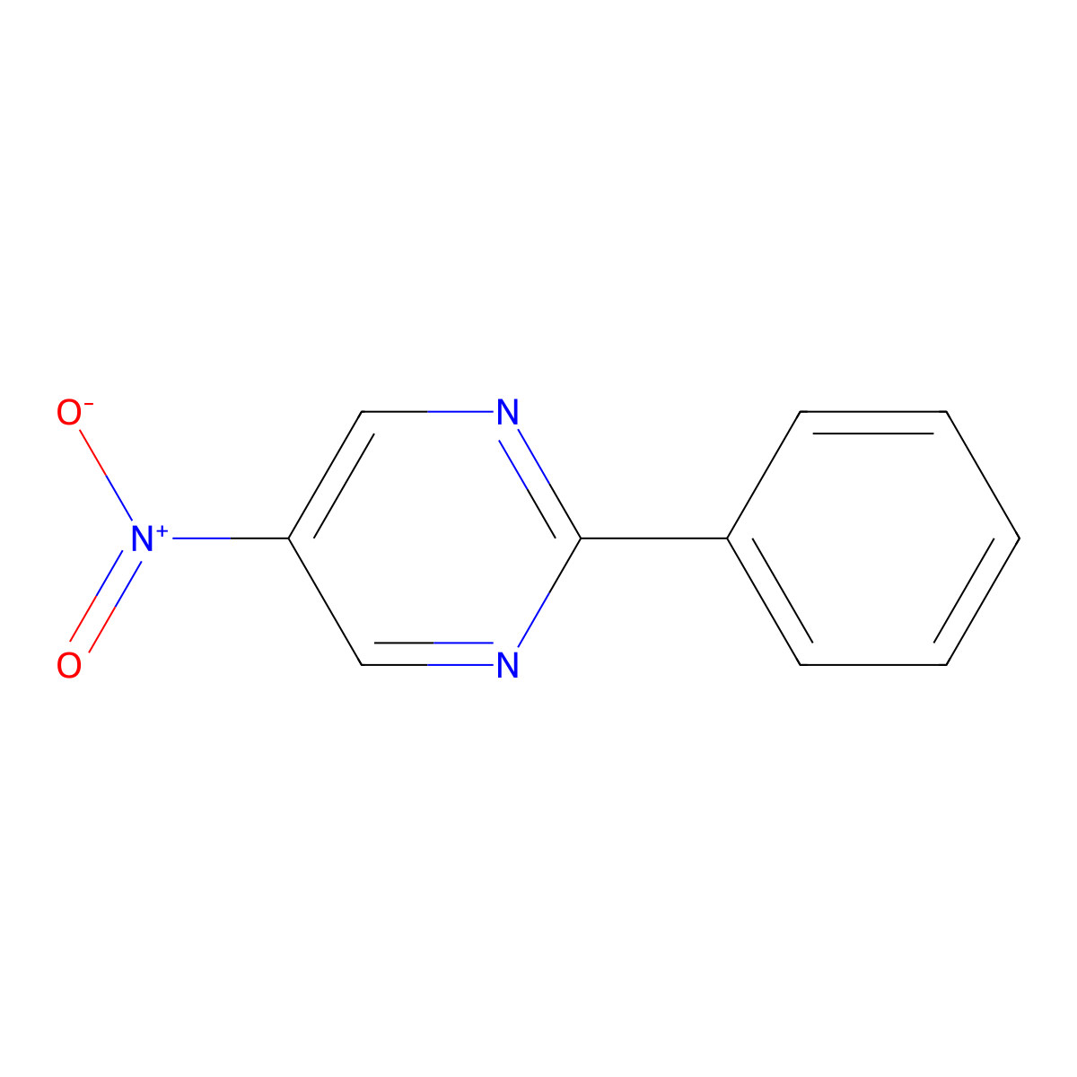 2-Phenyl-5-nitropyrimidine molecular structure, CAS 68906-00-3