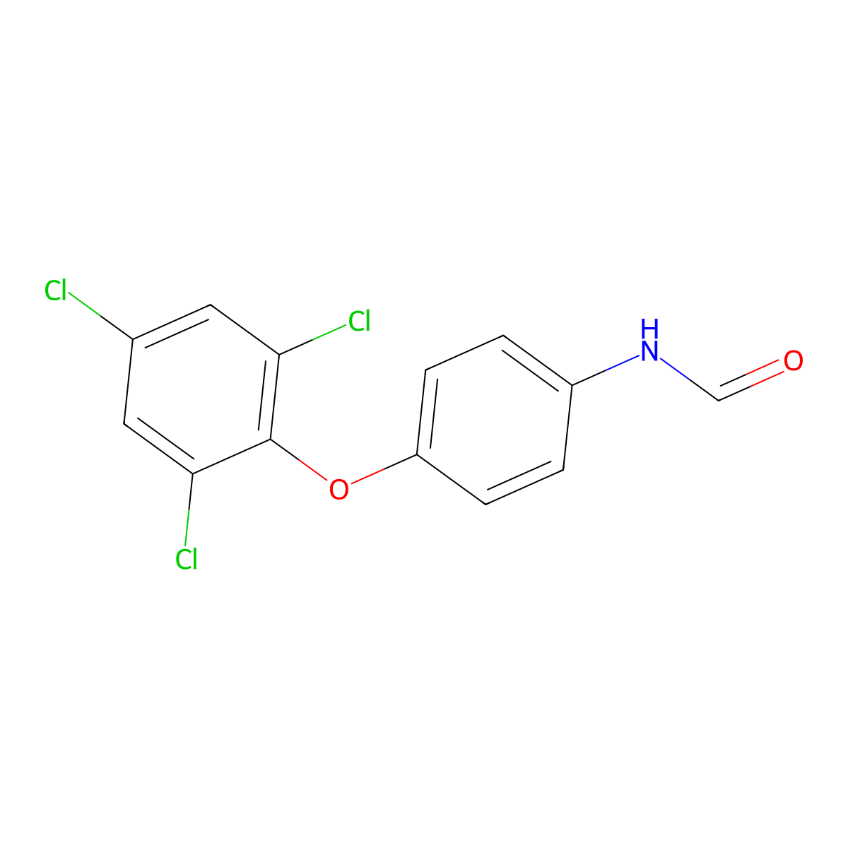 N-(4-(2,4,6-Trichlorophenoxy)phenyl)formamide molecular structure, CAS 68906-23-0
