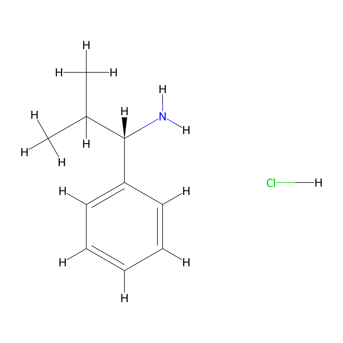 (S)-2-Methyl-1-phenylpropan-1-amine hydrochloride molecular structure, CAS 68906-27-4