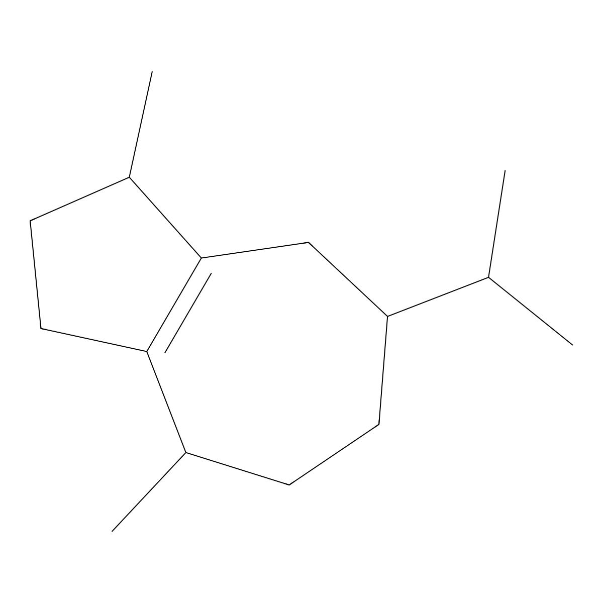 Azulene, 1,2,3,4,5,6,7,8-octahydro-1,4-dimethyl-7-(1-methylethyl)-, didehydro deriv. molecular structure, CAS 68907-19-7