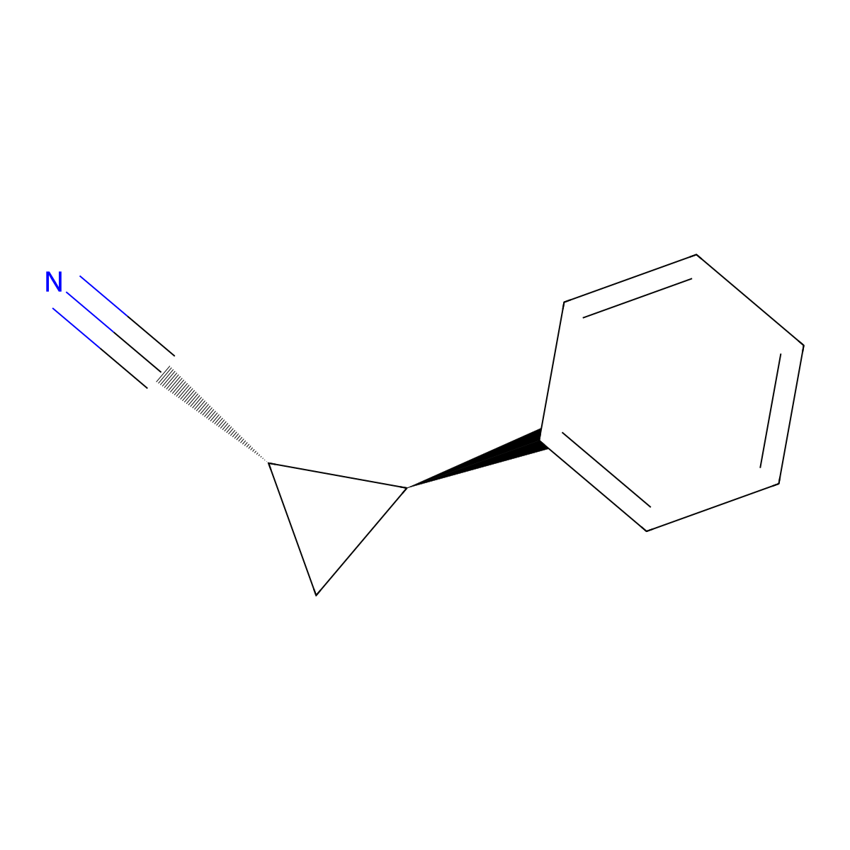 (1S,2S)-2-Phenylcyclopropane-1-carbonitrile molecular structure, CAS 68907-36-8