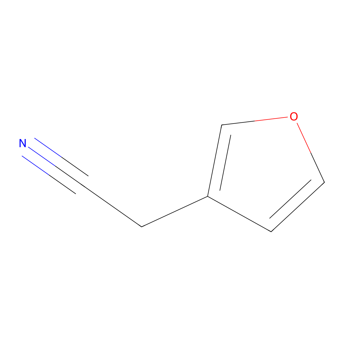 3-Furanacetonitrile molecular structure, CAS 68913-67-7