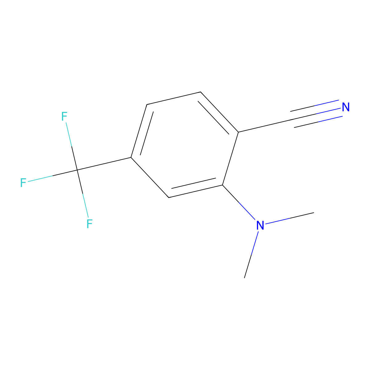 2-(Dimethylamino)-4-(trifluoromethyl)benzonitrile molecular structure, CAS 689148-14-9