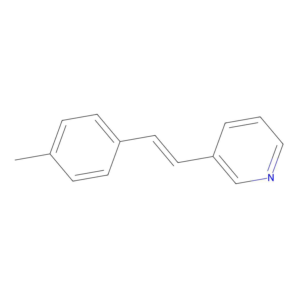 (E)-3-(2-(4-Methylphenyl)ethenylpyridine molecular structure, CAS 6892-33-7