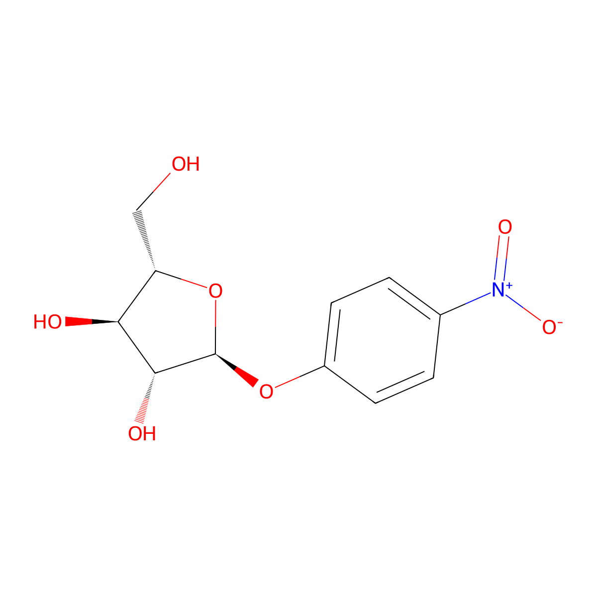 4-nitrophenyl-alpha-L-arabinofuranoside molecular structure, CAS 6892-58-6