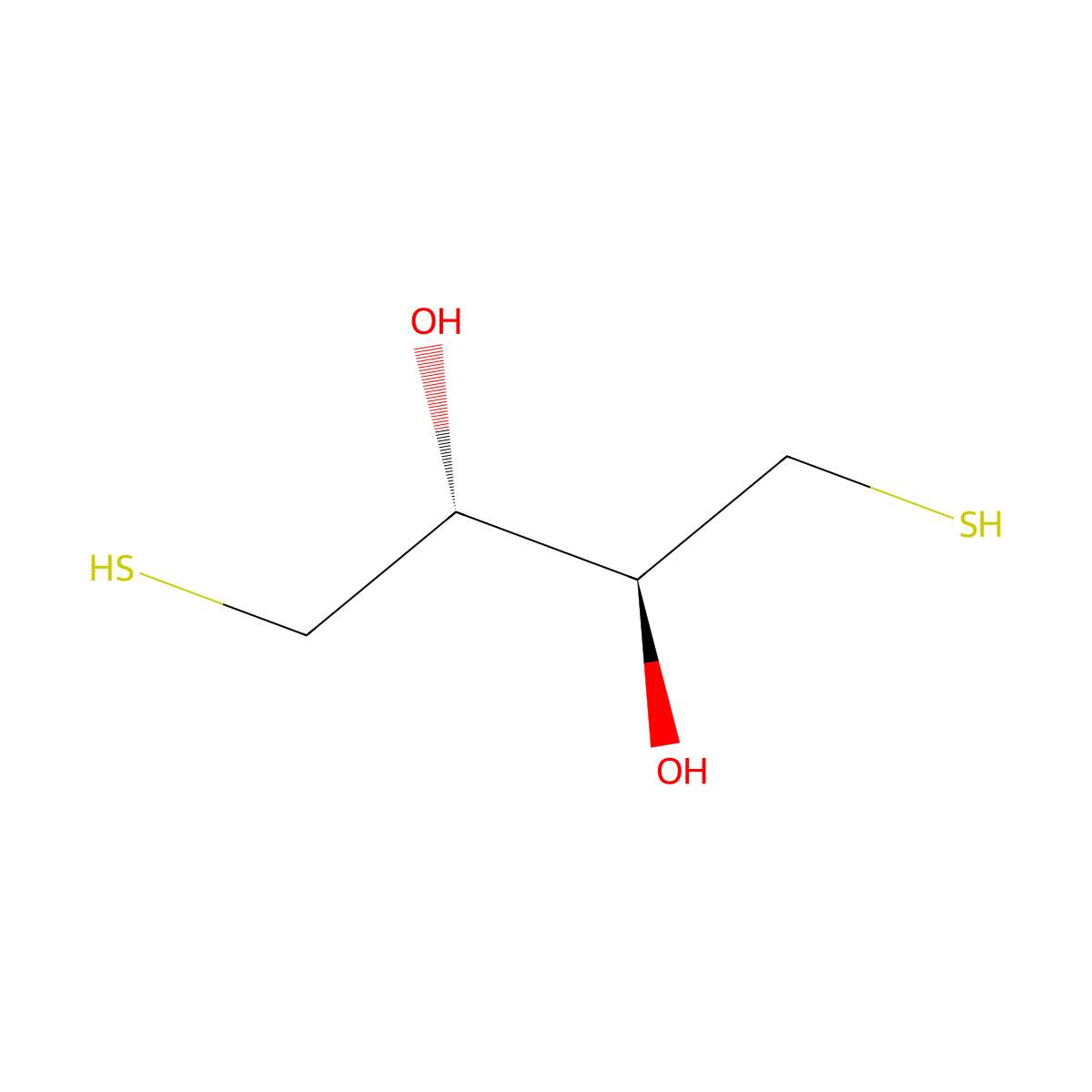 Dithioerythritol molecular structure, CAS 6892-68-8