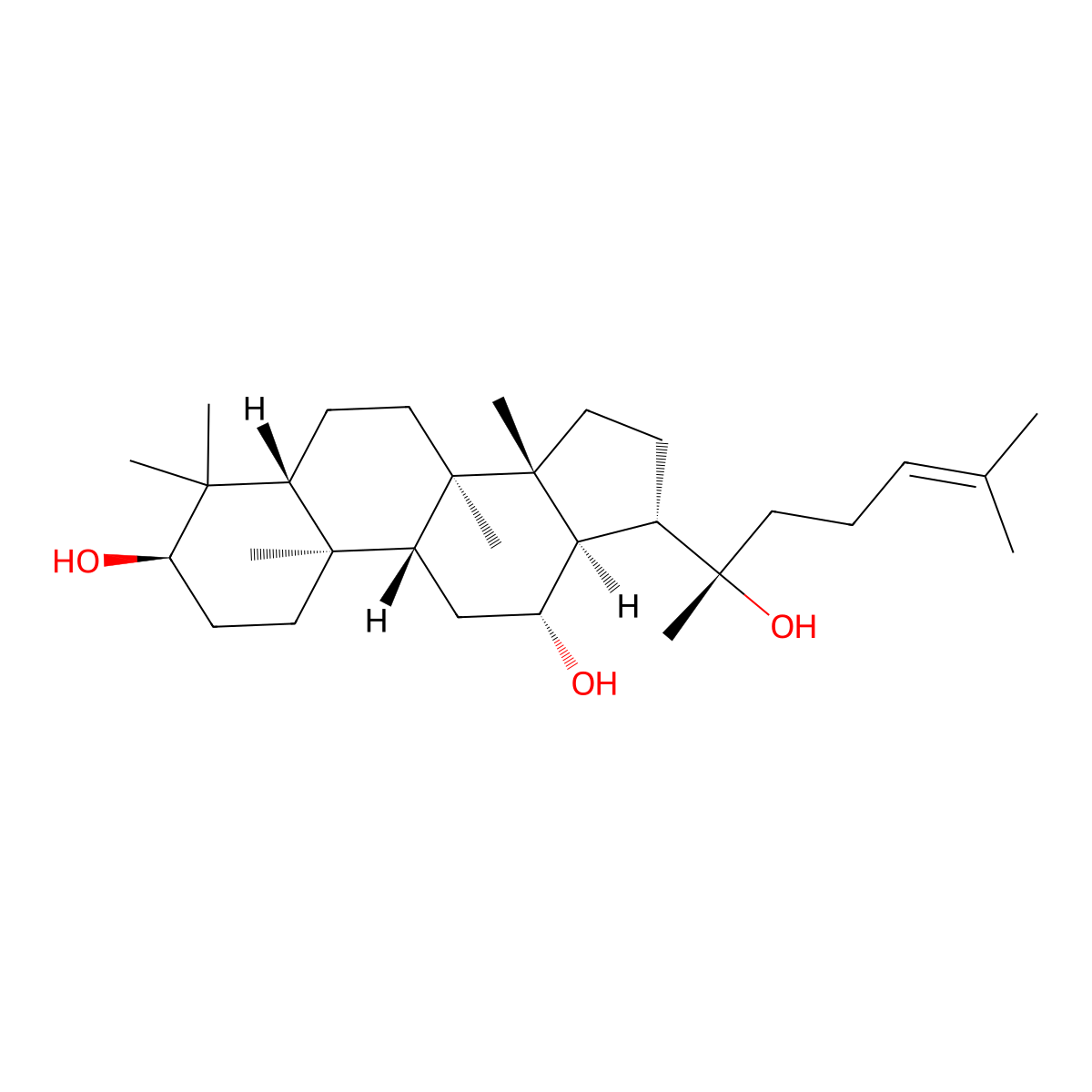 Betulafolientriol molecular structure, CAS 6892-79-1