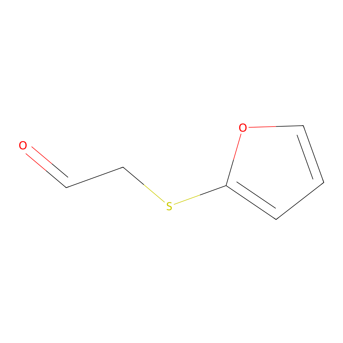 Acetaldehyde, 2-(2-furanylthio)- molecular structure, CAS 68922-05-4