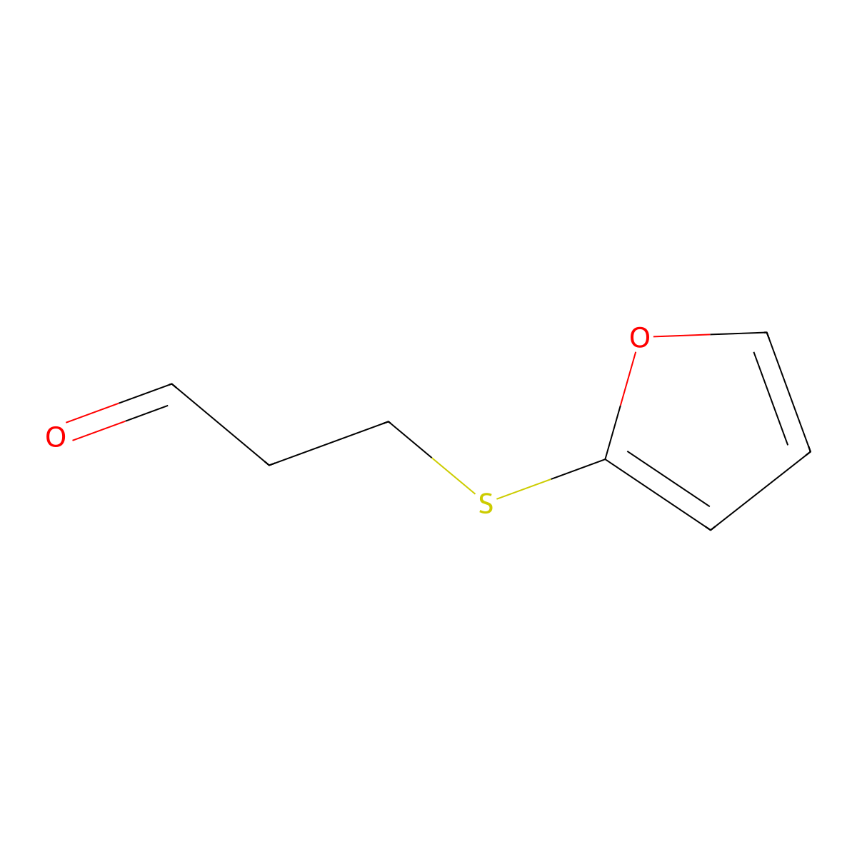 Propanal, 3-(2-furanylthio)- molecular structure, CAS 68922-06-5