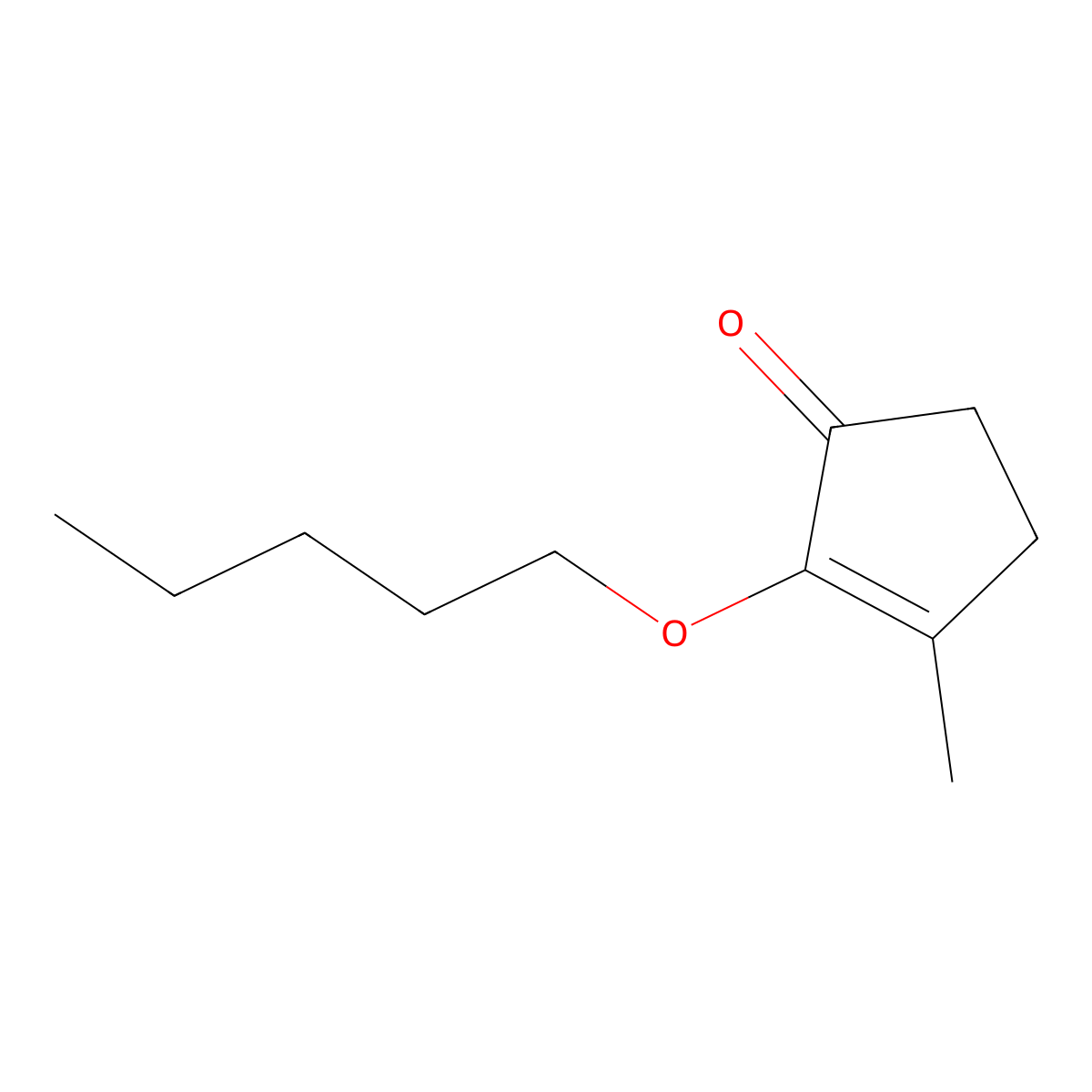 3-Methyl-2-(pentyloxy)cyclopent-2-en-1-one molecular structure, CAS 68922-13-4