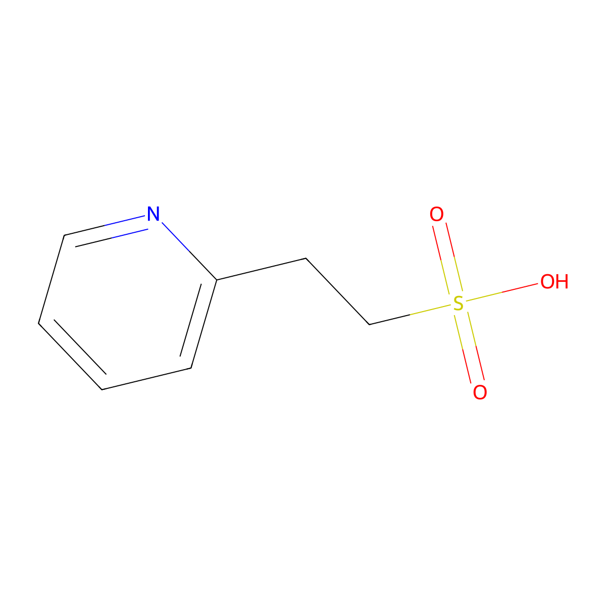 2-Pyridineethanesulfonic acid molecular structure, CAS 68922-18-9