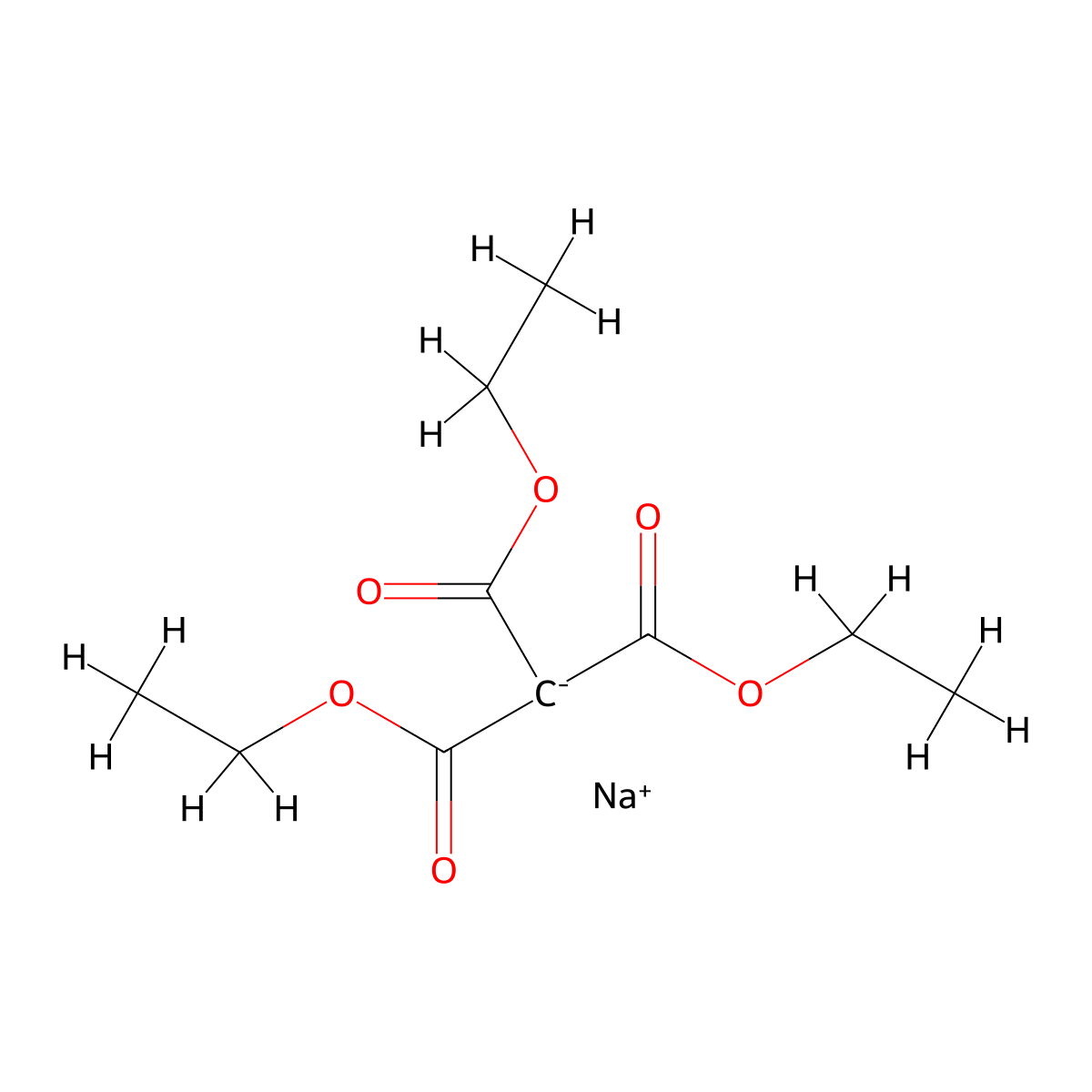 Triethyl Sodium Methanetricarboxylate molecular structure, CAS 68922-87-2