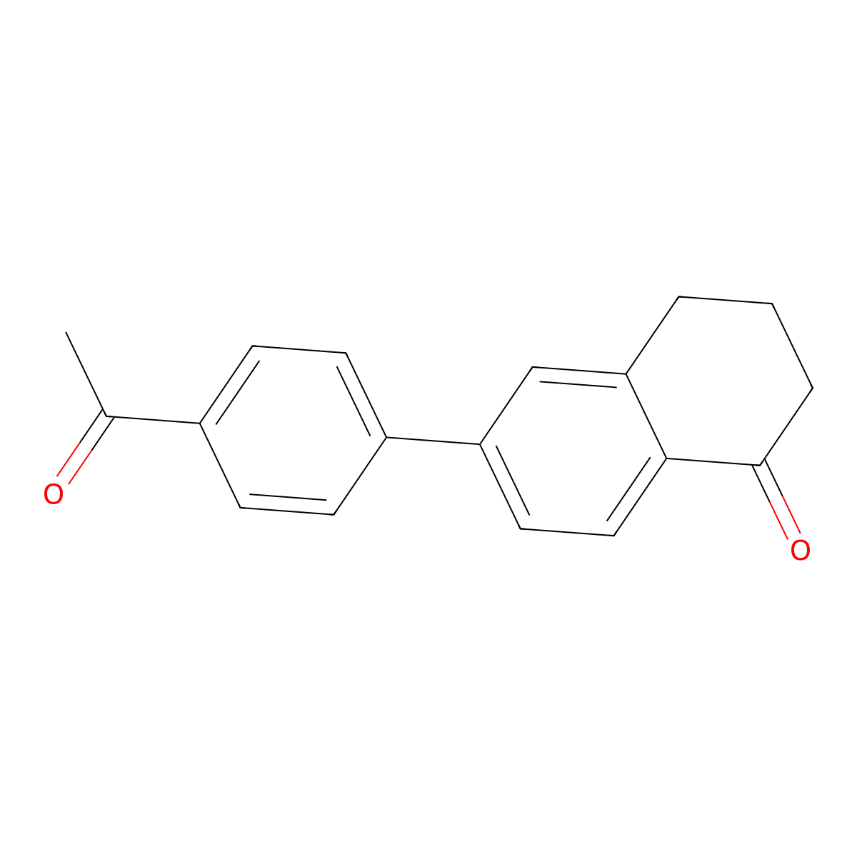6-(4-acetylphenyl)-3,4-dihydronaphthalen-1(2H)-one molecular structure, CAS 689247-80-1