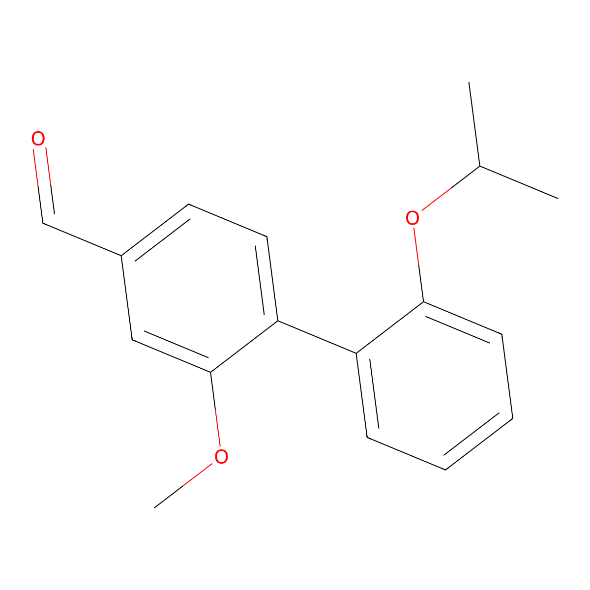2-Methoxy-2'-(1-methylethoxy)[1,1'-biphenyl]-4-carboxaldehyde molecular structure, CAS 689247-88-9